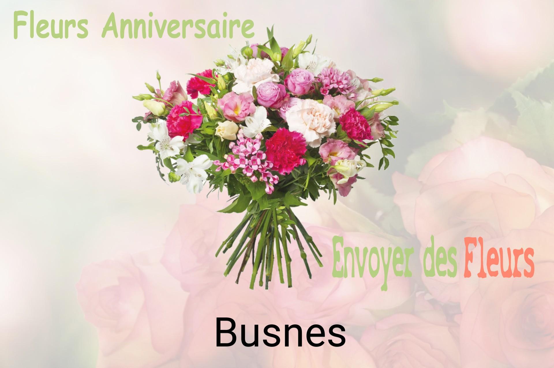 Bouquet de fleurs d’anniversaire livré à Busnes
